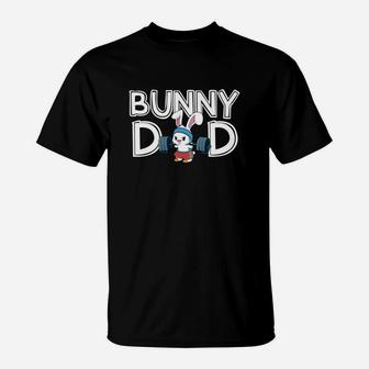 Bunny Dad Hare Daddy Fathers Day Bunny T-Shirt - Seseable