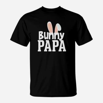 Bunny Papa Easter Rabbit Holiday Ears Parent Dad Granddad Premium T-Shirt - Seseable