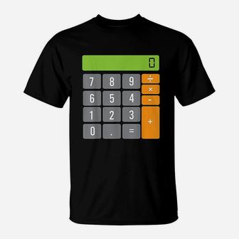 Calculator Costume Halloween Easy Cosplay Math Geek Outfit T-Shirt - Seseable