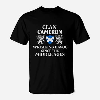 Cameron Scottish Family Clan Scotland Lion T-Shirt - Seseable