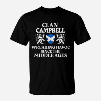 Campbell Scottish Family Clan Scotland Name Lion T-Shirt - Seseable
