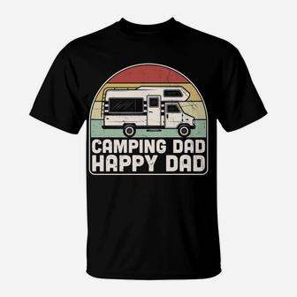 Camping Dad Happy Dad Truck Vintage Gift For Father T-Shirt - Seseable