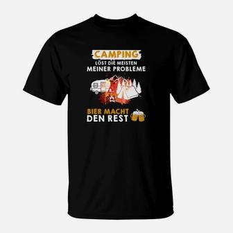 Camping Löst Die Meisten Meiner Probleme T-Shirt - Seseable