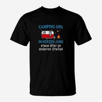 Camping Opa Im Herzen Jung T-Shirt - Seseable