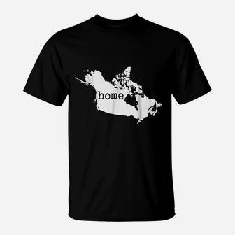 Canada Home Canadian Map Flag Home Country Pride T-Shirt - Seseable