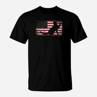 Cat American Flag 4th Of July Vintage Mothers Fathers Day Premium T-Shirt - Seseable