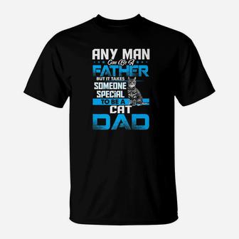 Cat Dad Animal Lovers Fathers Day Gif T-Shirt - Seseable