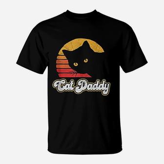 Cat Daddy Funny Vintage Eighties Style Cat Retro Distressed T-Shirt - Seseable