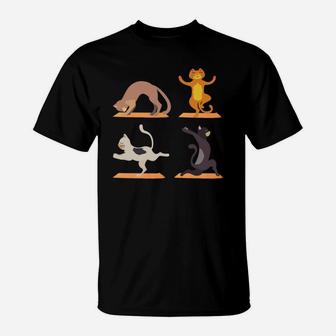 Cat Yoga Funny Gift For Cat Lovers T-Shirt | Seseable UK