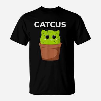 Catcus Funny Cat Pun Gift For Cat Moms T-Shirt - Seseable