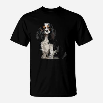 Cavalier King Charles Spaniel Gifts Dog Pop Art T-Shirt - Seseable