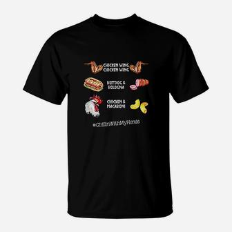 Chicken Wing Chicken Wing Hot Dog And Bologna T-Shirt - Seseable