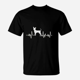 Chihuahua Gifts Dog Lover Heartbeat Chihuahua T-Shirt - Seseable