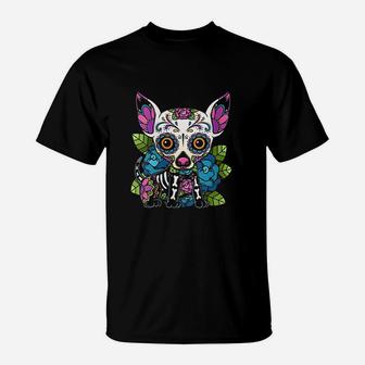 Chihuahua Skull Mexico Dog Calavera Dia De Los Muertos T-Shirt | Seseable CA