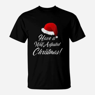 Christmas Chiropractic Santa T-Shirt - Seseable