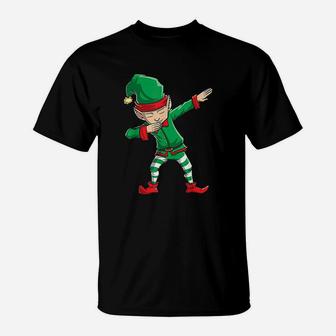 Christmas Dabbing Elf Squad Xmas Family Matching Men Boys T-Shirt - Seseable