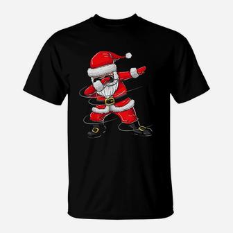 Christmas Dabbing Santa Boy Girl Xmas Gift T-Shirt - Seseable
