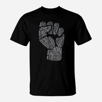 Civil Rights Equality Freedom Justice Fist T-Shirt - Seseable