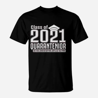 Class Of 2021 Quarantenior Funny Graduate T-Shirt - Seseable