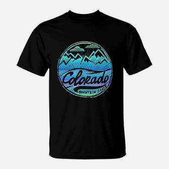 Classic Colorado Mountains Vintage Retro Design T-Shirt - Seseable