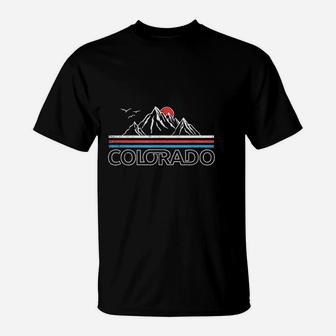 Colorado Mountains Colorado Retro Vintage Classic 80s T-Shirt - Seseable