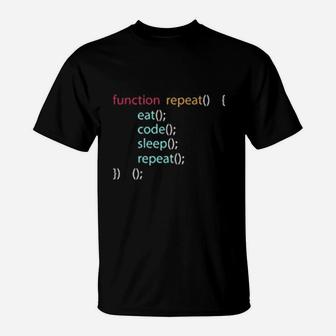 Computer Science Programmer Eat Code Sleep T-Shirt - Seseable