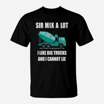 Concrete Mixer Cement Mixer Truck Driver Gift T-Shirt - Seseable