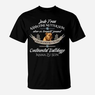 Continental Bulldog Mama T-Shirt - Seseable