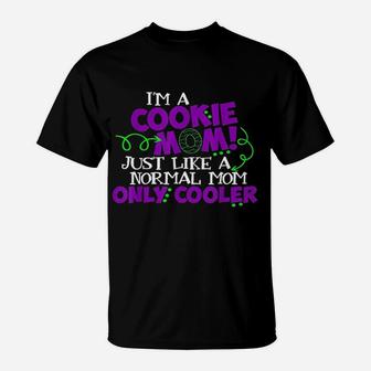 Cookie Mom Scouts Girl Kids Scouting Funny Cookies T-Shirt - Seseable