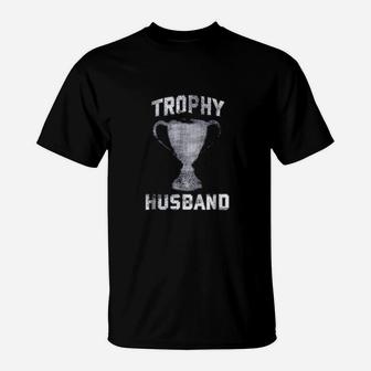Cool Vintage Style Trophy Husband Spouse T-Shirt - Seseable