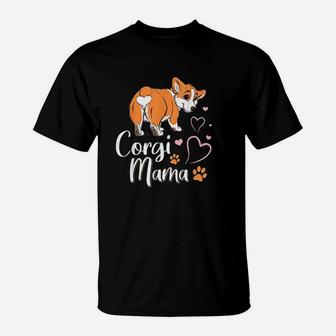 Corgi Mama Funny Corgi Dog Mom T-Shirt - Seseable