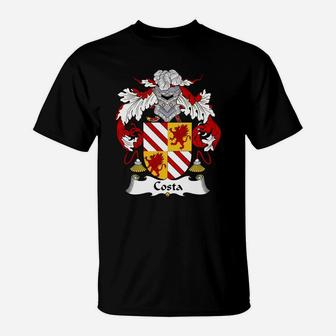 Costa Family Crest Spanish Family Crests T-Shirt | Seseable UK