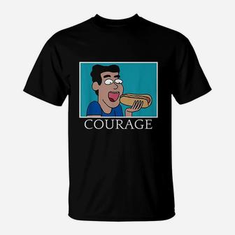 Courage Hot Dog T-Shirt - Seseable