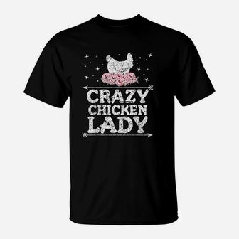 Crazy Chicken Lady Vintage Farmer Gift Poultry Lover T-Shirt - Seseable