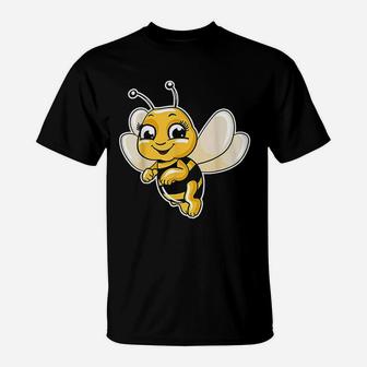 Cute Bee Lover Illustration Gift Beekeeping Love Gifts T-Shirt - Seseable