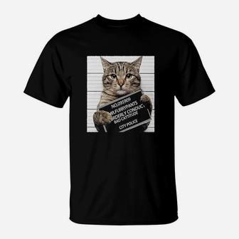 Cute Cat Funny Prison T-Shirt - Seseable