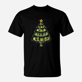Cute Frog Christmas Tree Gift Decor Xmas Tree T-Shirt - Seseable