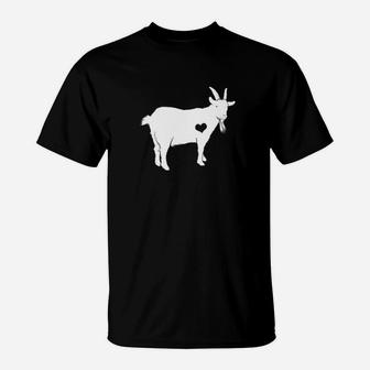 Cute Goat In My Heart Awesome Goat Gift For Christmas T-Shirt - Seseable