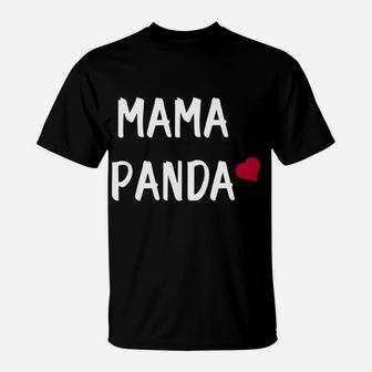 Cute Mama Panda Mom Panda Lover Mothers Day Gifts T-Shirt - Seseable