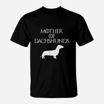 Cute Unique White Mother Of Dachshunds T-Shirt - Seseable