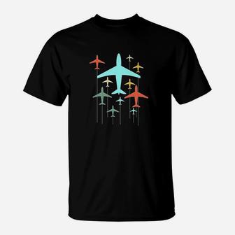 Cute Vintage Airplanes Fly Airplane Pilot T-Shirt - Seseable