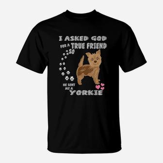Cute Yorkie Gift For Yorkshire Terrier Dog Owner Yorkie Mom T-Shirt - Seseable