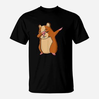 Dabbing Hamster Clothes Outfit Dab Dance Gift Hamster T-Shirt - Seseable