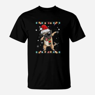 Dabbing Pug Santas T-Shirt - Seseable