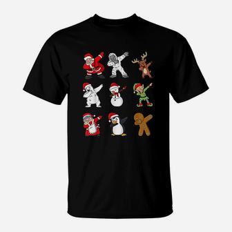 Dabbing Santa Claus And Friends Christmas Boys Girls Kids T-Shirt | Seseable FR