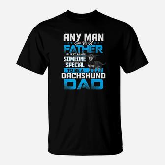 Dachshund Dad Dog Lovers Fathers Day Funny Gif T-Shirt - Seseable