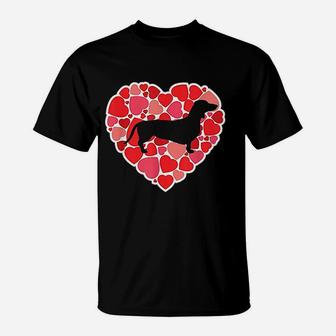 Dachshund For Dog Lovers Valentine Day Dachshund T-Shirt - Seseable