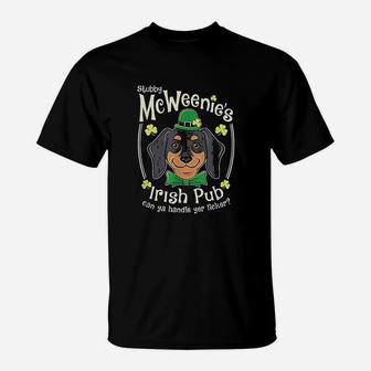 Dachshund St Patricks Day Mcweenie Irish Pub T-Shirt - Seseable