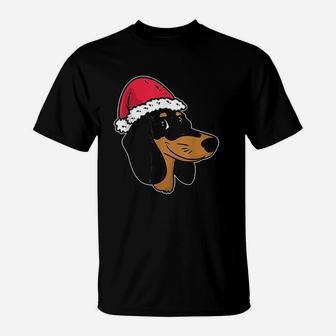 Dachshund Weiner Dog Santa Christmas T-Shirt - Seseable
