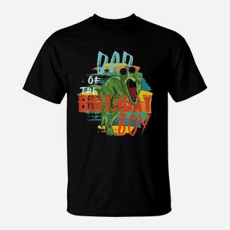 Dad Birthday Boy T Rex Dinosaur Matching Family T-Shirt - Seseable